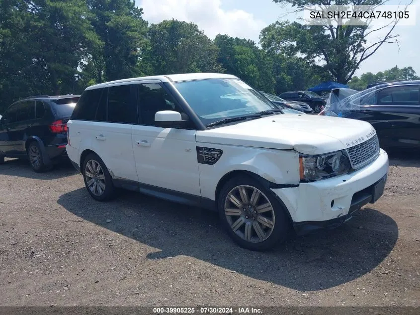 2012 Land Rover Range Rover Sport Supercharged VIN: SALSH2E44CA748105 Lot: 39905225