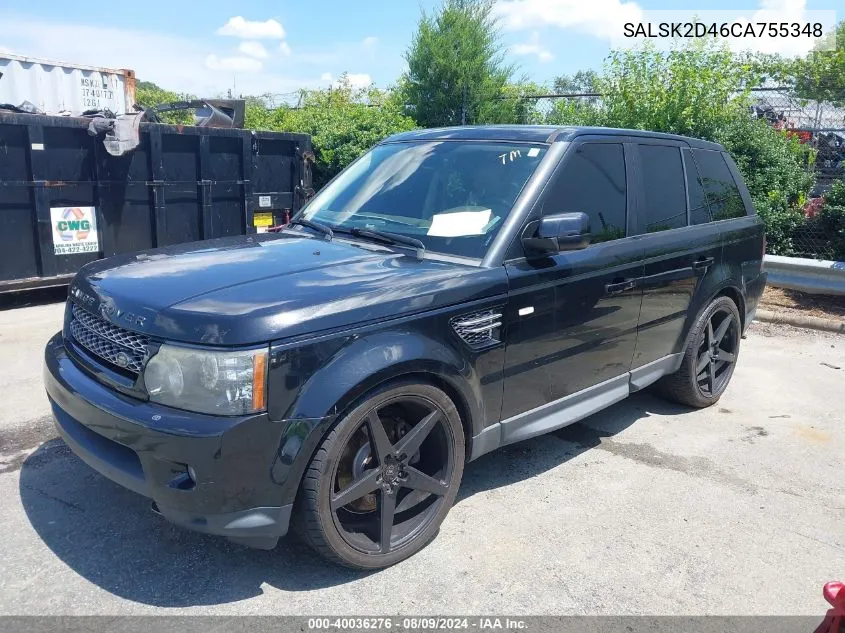 SALSK2D46CA755348 2012 Land Rover Range Rover Sport Hse