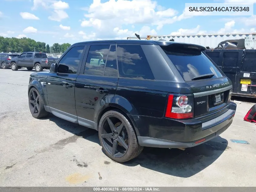 SALSK2D46CA755348 2012 Land Rover Range Rover Sport Hse