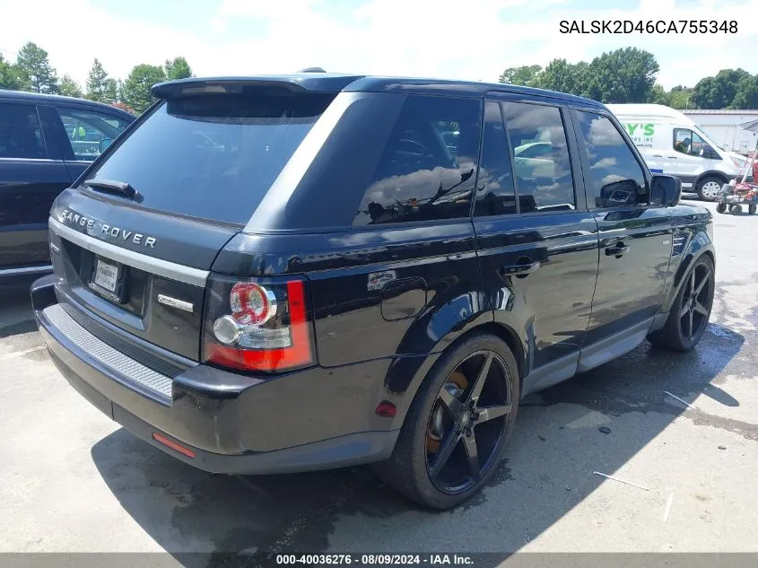 SALSK2D46CA755348 2012 Land Rover Range Rover Sport Hse