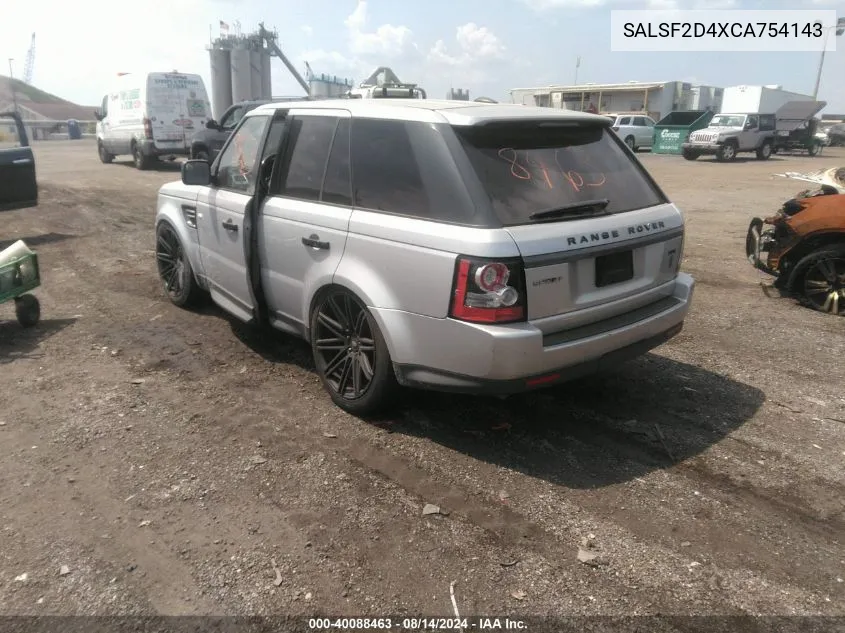 2012 Land Rover Range Rover Sport Hse VIN: SALSF2D4XCA754143 Lot: 40088463