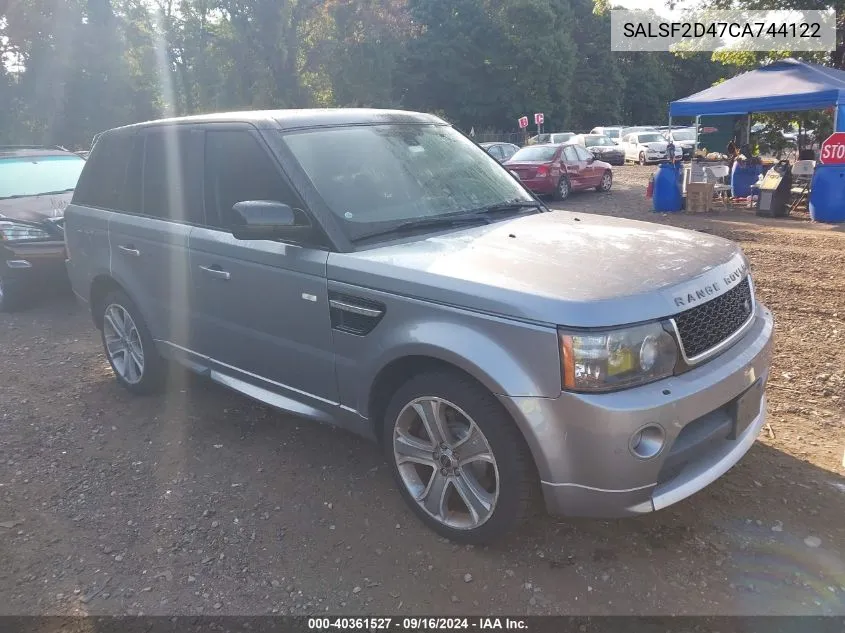 2012 Land Rover Range Rover Sport Hse VIN: SALSF2D47CA744122 Lot: 40361527