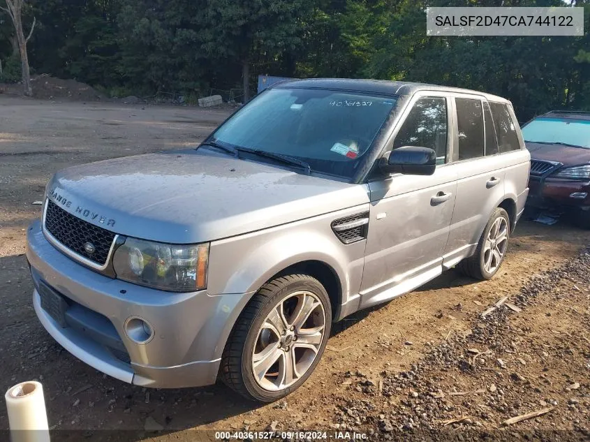 2012 Land Rover Range Rover Sport Hse VIN: SALSF2D47CA744122 Lot: 40361527