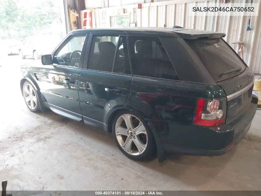 SALSK2D46CA750652 2012 Land Rover Range Rover Sport Hse