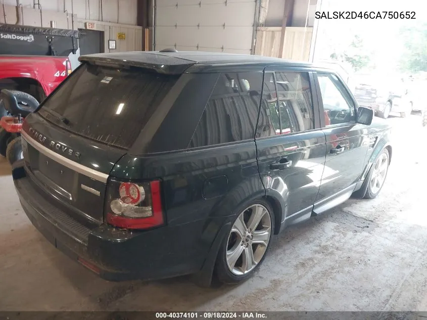 SALSK2D46CA750652 2012 Land Rover Range Rover Sport Hse