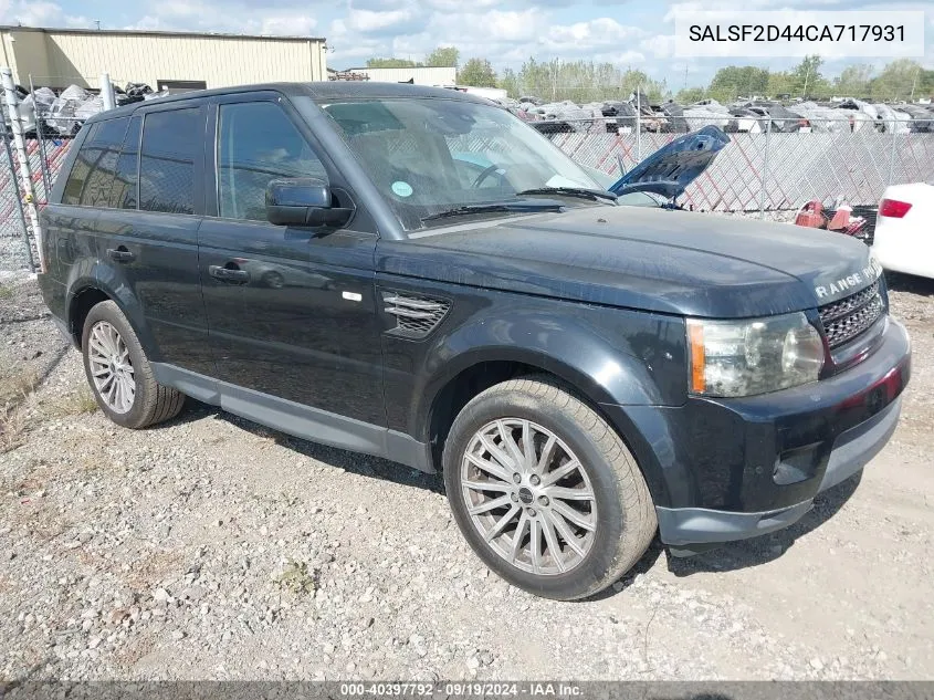 2012 Land Rover Range Rover Sport Hse VIN: SALSF2D44CA717931 Lot: 40397792