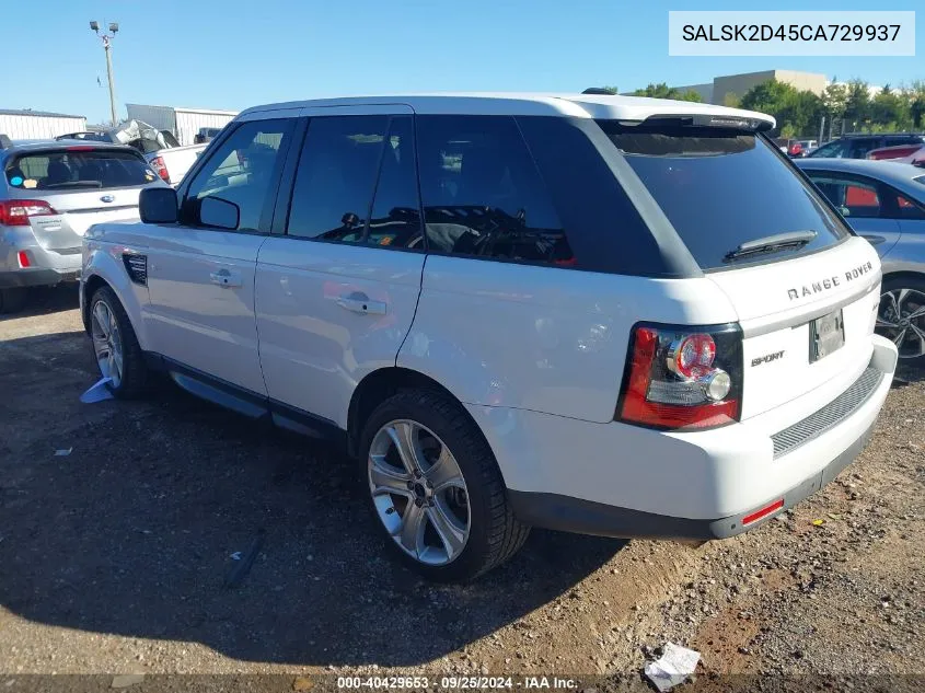 SALSK2D45CA729937 2012 Land Rover Range Rover Sport Hse