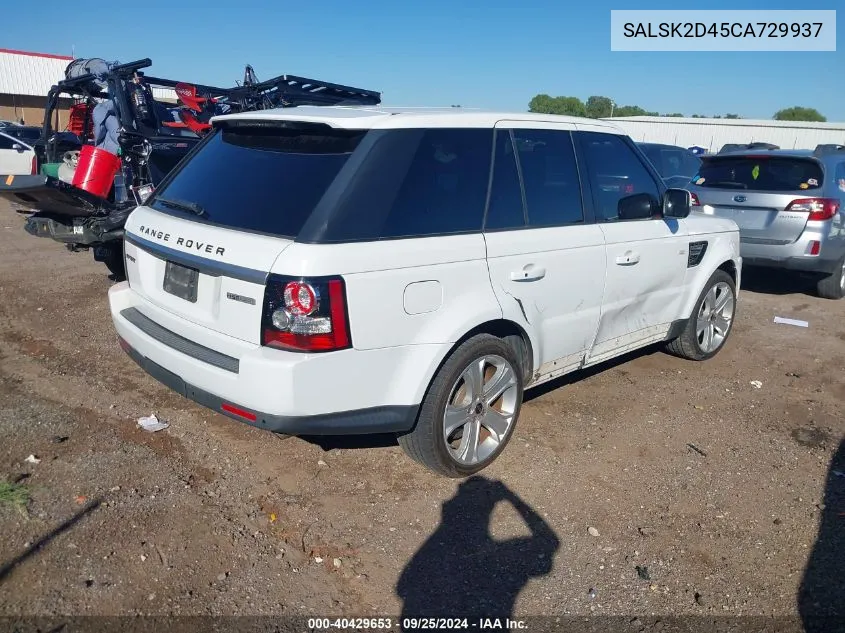 SALSK2D45CA729937 2012 Land Rover Range Rover Sport Hse