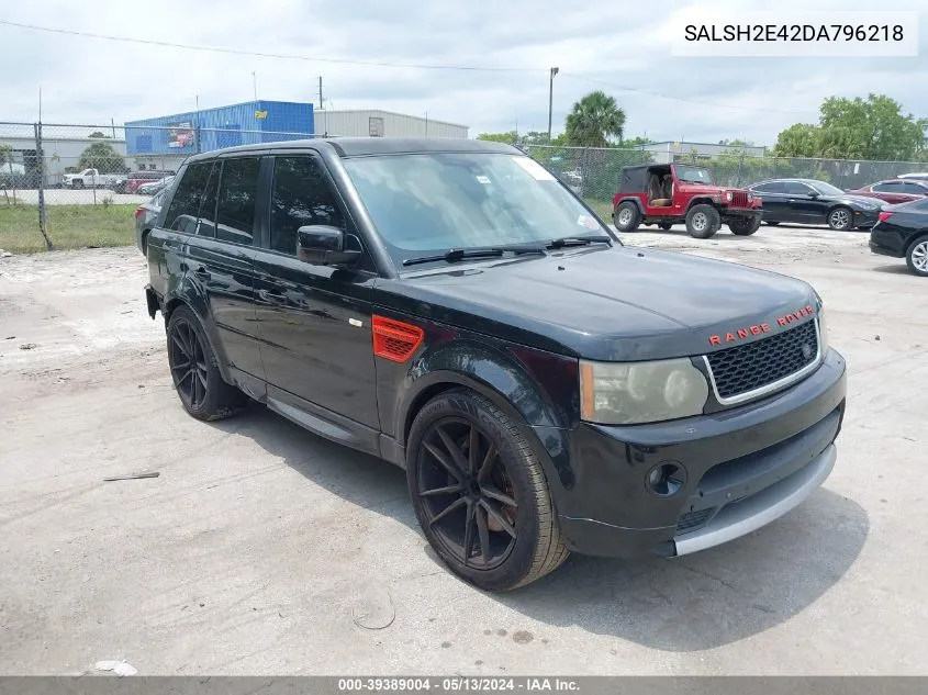 2013 Land Rover Range Rover Sport Supercharged VIN: SALSH2E42DA796218 Lot: 39389004