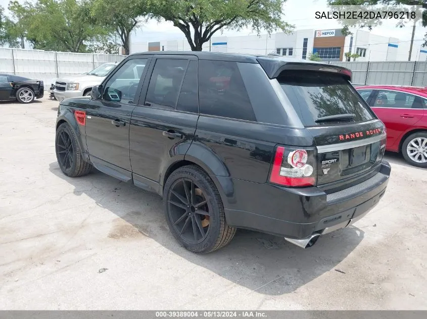 2013 Land Rover Range Rover Sport Supercharged VIN: SALSH2E42DA796218 Lot: 39389004