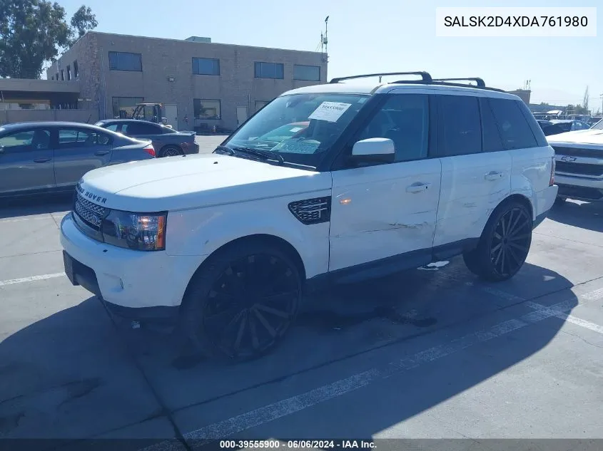 2013 Land Rover Range Rover Sport Hse VIN: SALSK2D4XDA761980 Lot: 39555900