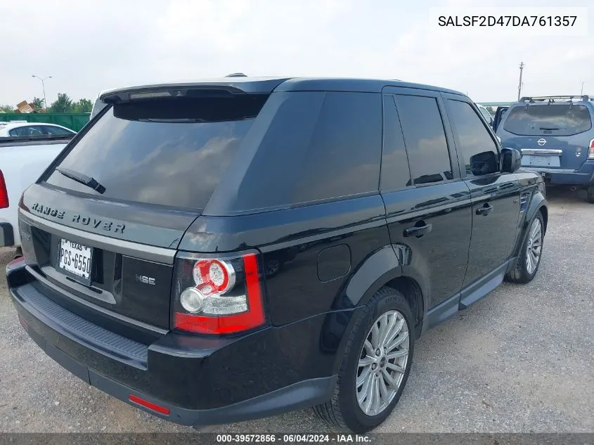 2013 Land Rover Range Rover Sport Hse VIN: SALSF2D47DA761357 Lot: 39572856