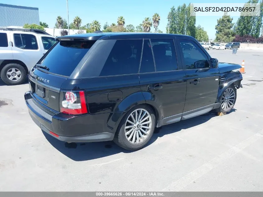 2013 Land Rover Range Rover Sport Hse VIN: SALSF2D42DA786957 Lot: 39665626