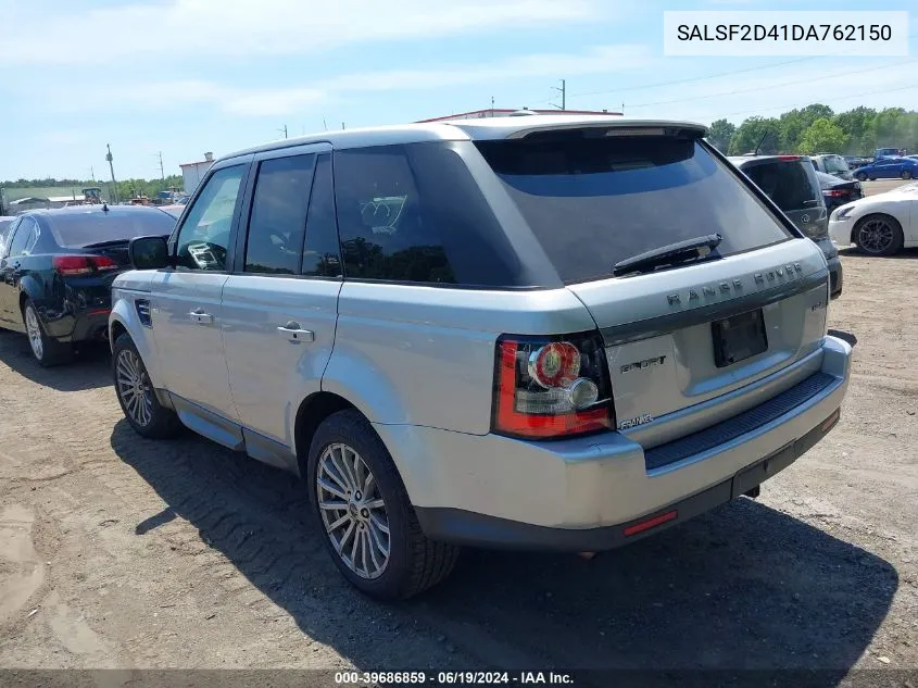 2013 Land Rover Range Rover Sport Hse VIN: SALSF2D41DA762150 Lot: 39686859