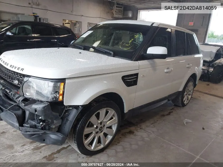 2013 Land Rover Range Rover Sport Hse VIN: SALSF2D42DA814059 Lot: 39757627