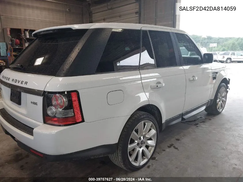 2013 Land Rover Range Rover Sport Hse VIN: SALSF2D42DA814059 Lot: 39757627