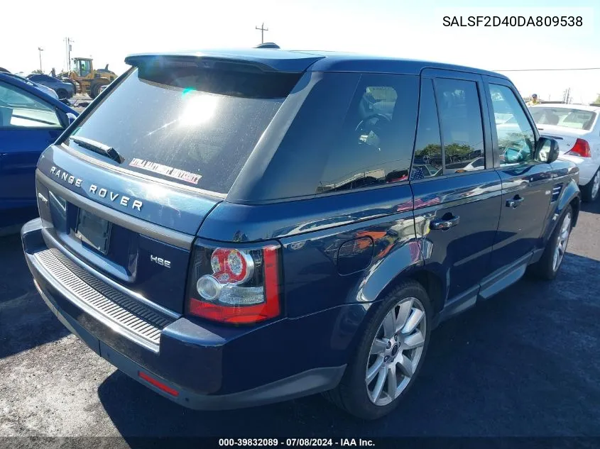 SALSF2D40DA809538 2013 Land Rover Range Rover Sport Hse