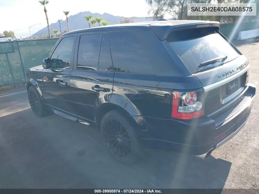 2013 Land Rover Range Rover Sport Supercharged VIN: SALSH2E40DA808575 Lot: 39950974