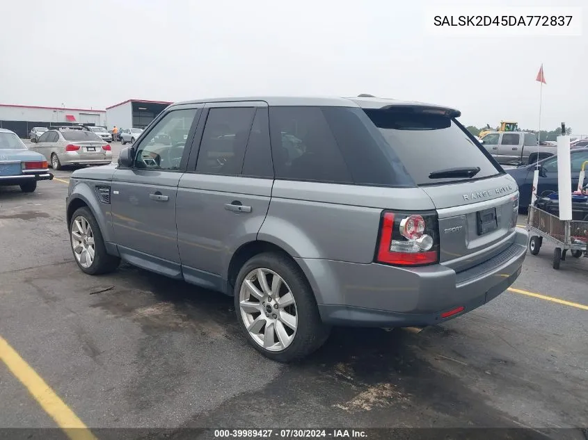 2013 Land Rover Range Rover Sport Lux VIN: SALSK2D45DA772837 Lot: 39989427