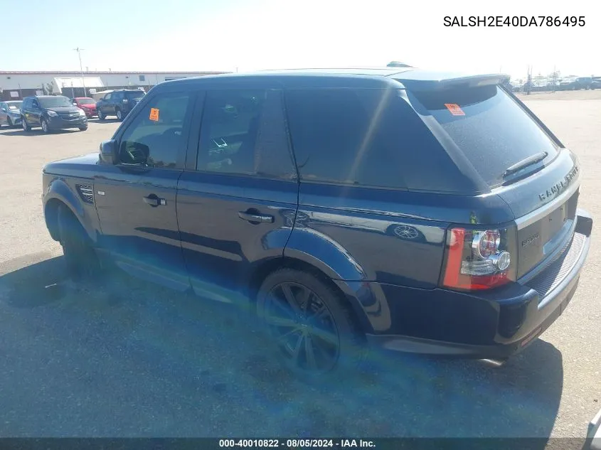 2013 Land Rover Range Rover Sport Supercharged VIN: SALSH2E40DA786495 Lot: 40010822