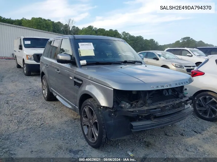 2013 Land Rover Range Rover Sport Supercharged VIN: SALSH2E49DA794370 Lot: 40029021