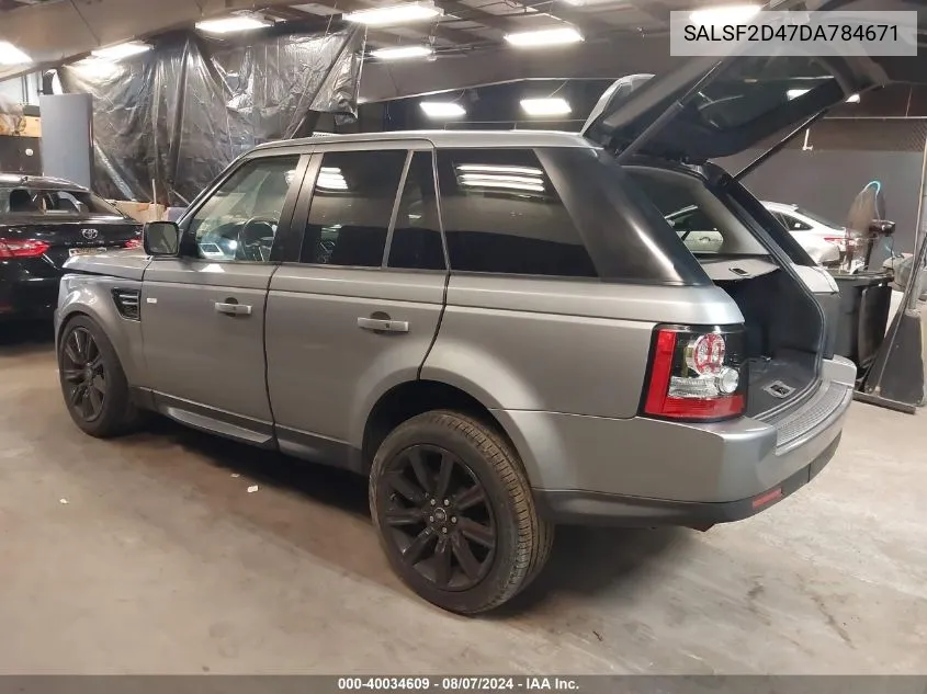 SALSF2D47DA784671 2013 Land Rover Range Rover Sport Hse