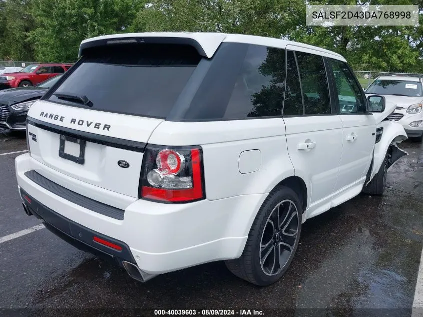 SALSF2D43DA768998 2013 Land Rover Range Rover Sport Hse