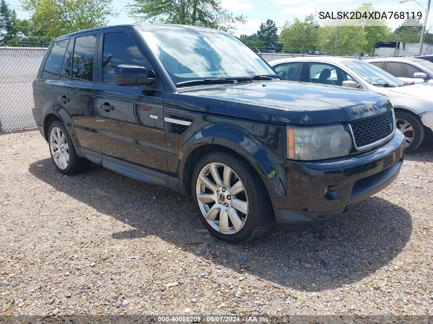 2013 Land Rover Range Rover Sport Hse VIN: SALSK2D4XDA768119 Lot: 40055209