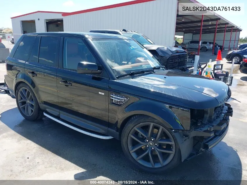 2013 Land Rover Range Rover Sport Hse VIN: SALSK2D43DA761433 Lot: 40074243