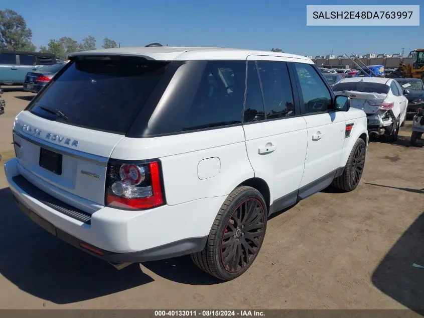 2013 Land Rover Range Rover Sport Supercharged VIN: SALSH2E48DA763997 Lot: 40133011