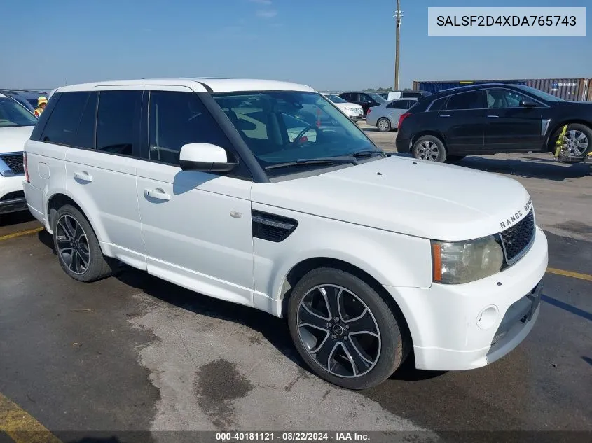 2013 Land Rover Range Rover Sport Hse VIN: SALSF2D4XDA765743 Lot: 40181121