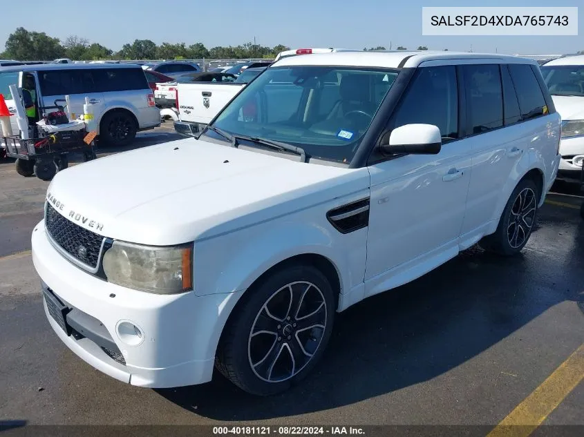 SALSF2D4XDA765743 2013 Land Rover Range Rover Sport Hse