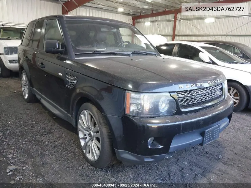 2013 Land Rover Range Rover Sport Hse VIN: SALSK2D43DA762727 Lot: 40400943