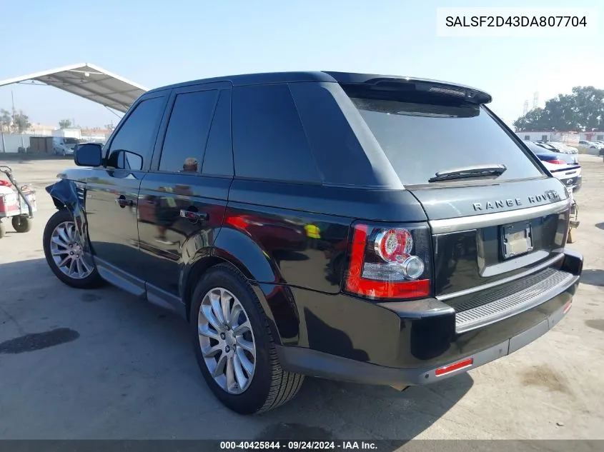 2013 Land Rover Range Rover Sport Hse VIN: SALSF2D43DA807704 Lot: 40425844