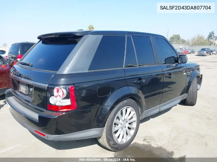 2013 Land Rover Range Rover Sport Hse VIN: SALSF2D43DA807704 Lot: 40425844