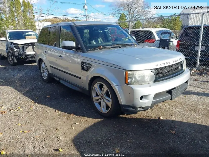 SALSK2D40DA779792 2013 Land Rover Range Rover Sport Hse