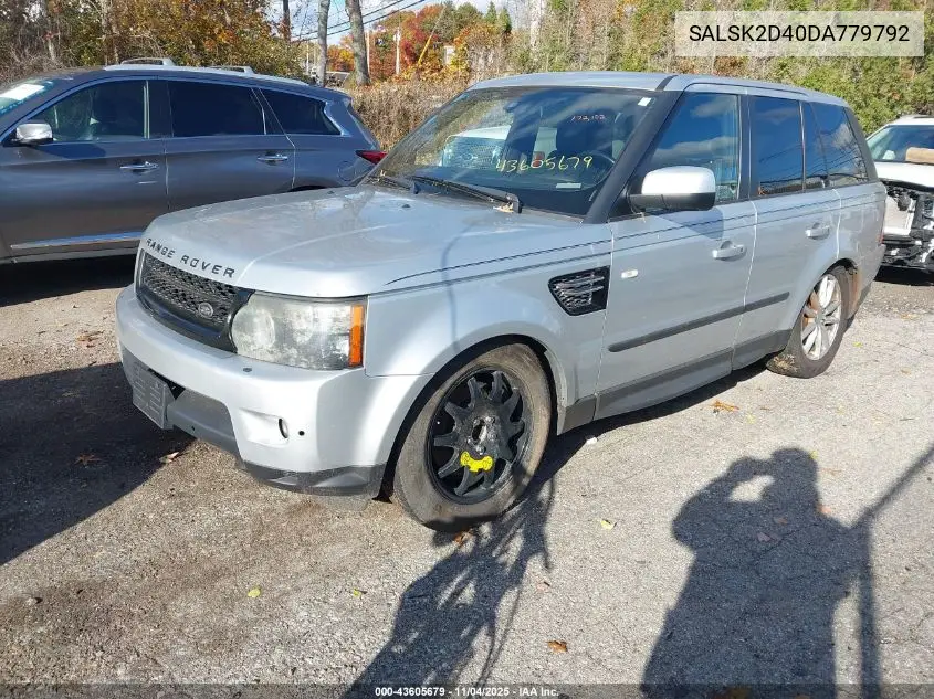 SALSK2D40DA779792 2013 Land Rover Range Rover Sport Hse