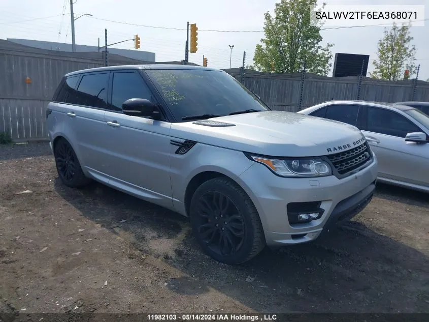 2014 Land Rover Range Rover Sport VIN: SALWV2TF6EA368071 Lot: 11982103