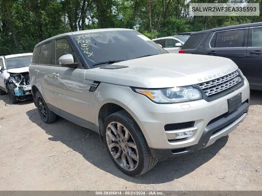 2014 Land Rover Range Rover Sport 3.0L V6 Supercharged Hse VIN: SALWR2WF3EA335593 Lot: 39305814