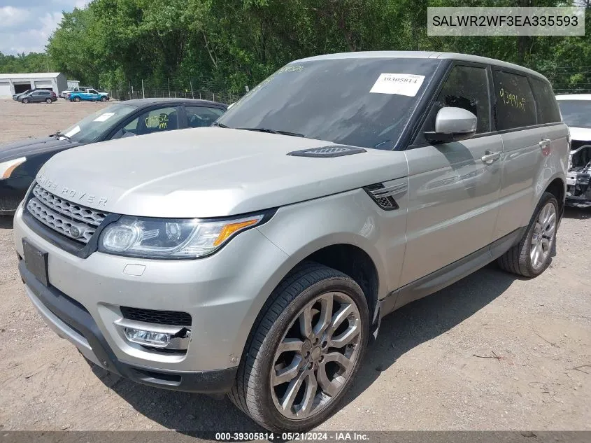 2014 Land Rover Range Rover Sport 3.0L V6 Supercharged Hse VIN: SALWR2WF3EA335593 Lot: 39305814