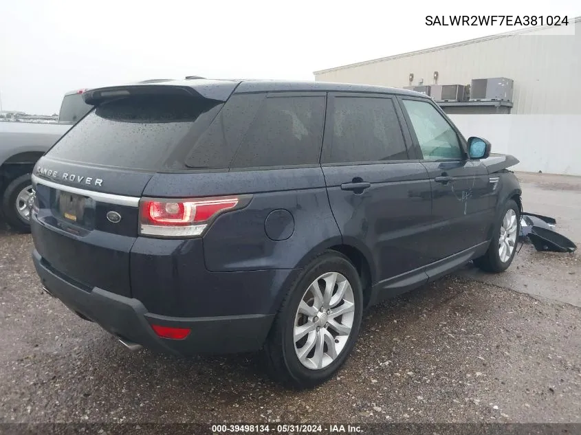 SALWR2WF7EA381024 2014 Land Rover Range Rover Sport 3.0L V6 Supercharged Hse