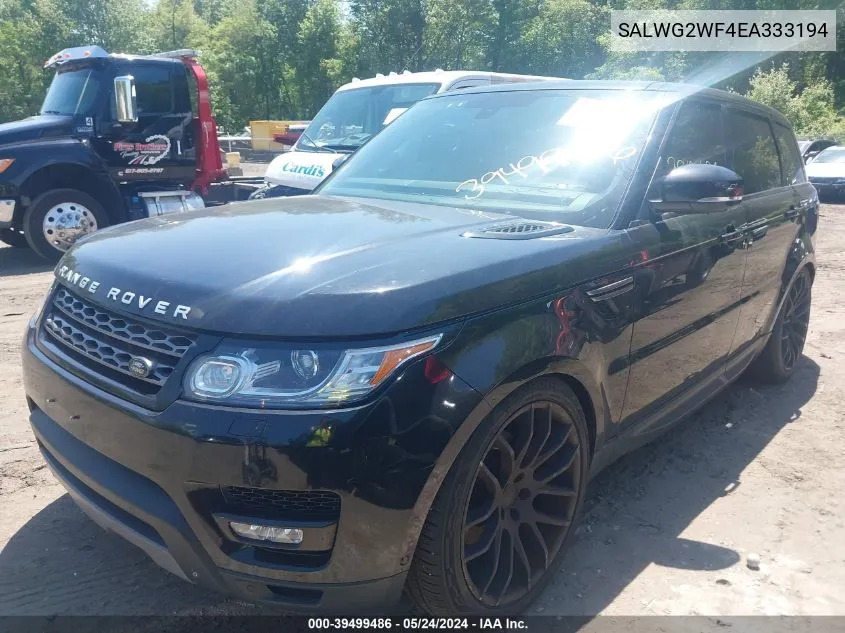 2014 Land Rover Range Rover Sport 3.0L V6 Supercharged Hse/3.0L V6 Supercharged Se VIN: SALWG2WF4EA333194 Lot: 39499486