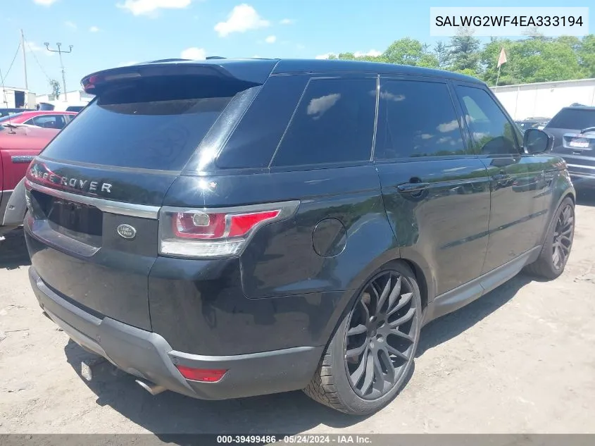 2014 Land Rover Range Rover Sport 3.0L V6 Supercharged Hse/3.0L V6 Supercharged Se VIN: SALWG2WF4EA333194 Lot: 39499486