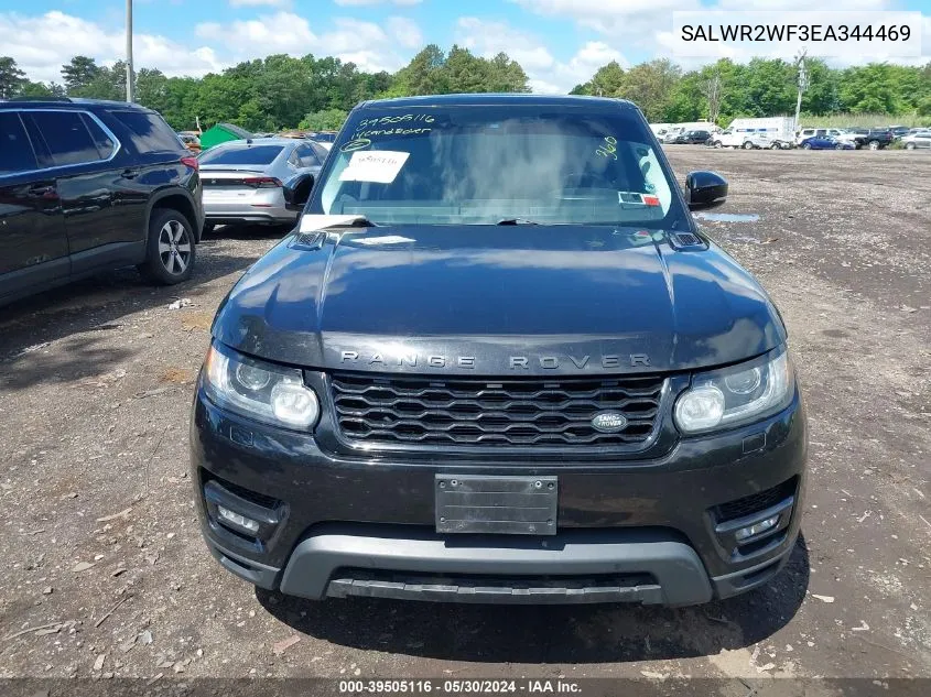 2014 Land Rover Range Rover Sport 3.0L V6 Supercharged Hse VIN: SALWR2WF3EA344469 Lot: 39505116