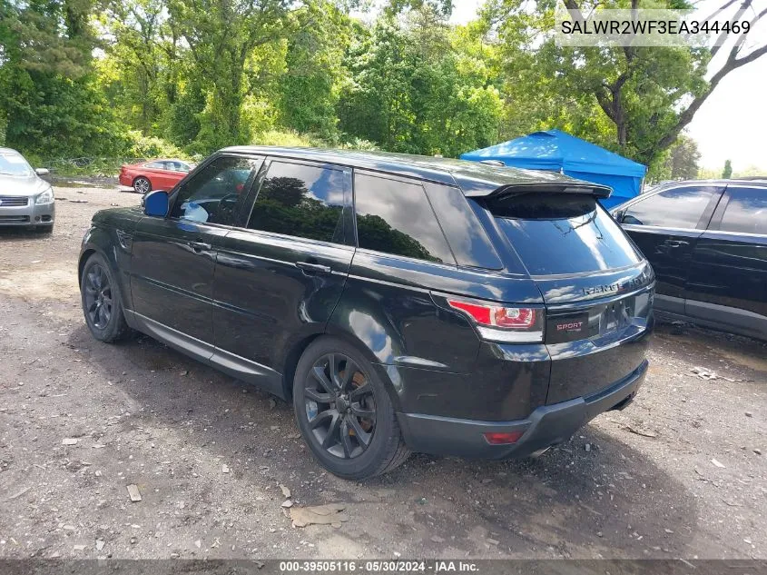 2014 Land Rover Range Rover Sport 3.0L V6 Supercharged Hse VIN: SALWR2WF3EA344469 Lot: 39505116