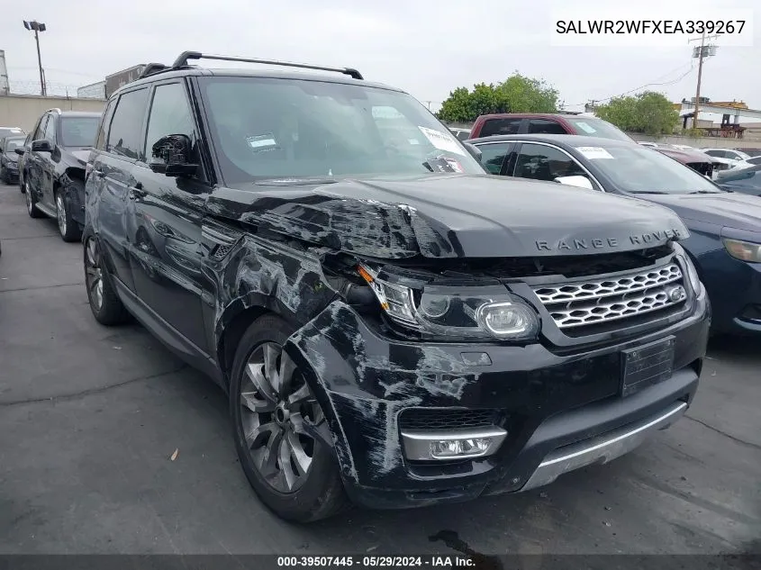 2014 Land Rover Range Rover Sport 3.0L V6 Supercharged Hse VIN: SALWR2WFXEA339267 Lot: 39507445