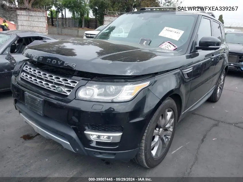 2014 Land Rover Range Rover Sport 3.0L V6 Supercharged Hse VIN: SALWR2WFXEA339267 Lot: 39507445