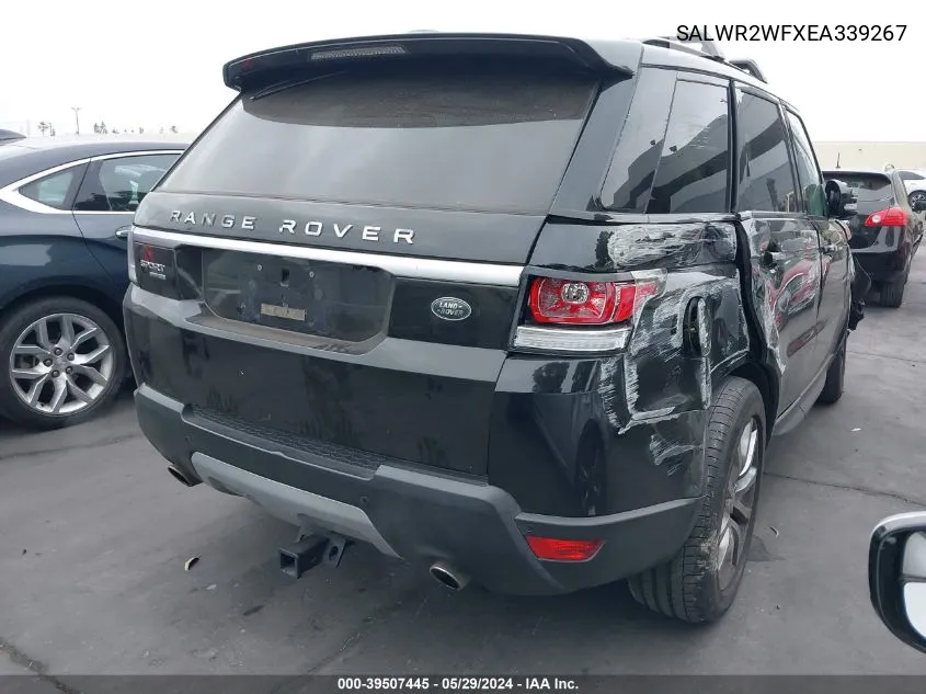 2014 Land Rover Range Rover Sport 3.0L V6 Supercharged Hse VIN: SALWR2WFXEA339267 Lot: 39507445