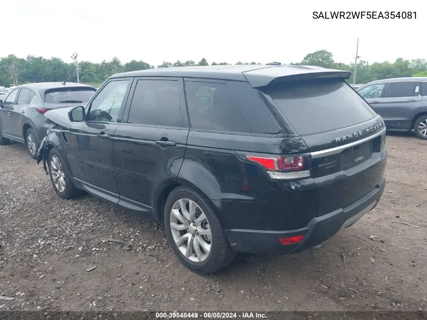 SALWR2WF5EA354081 2014 Land Rover Range Rover Sport 3.0L V6 Supercharged Hse