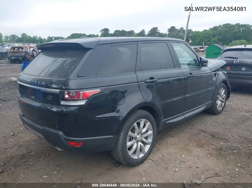 2014 Land Rover Range Rover Sport 3.0L V6 Supercharged Hse VIN: SALWR2WF5EA354081 Lot: 39548449